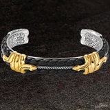 Konstantino BRONZE SERPENT CUFF Mens Bracelet in Sterling Silver
