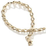 John Hardy Mens Surf Link 14k Gold Medium 10mm Bracelet - Full View