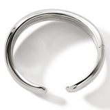 John Hardy Mens Surf Kick Cuff Thick Width Bracelet in Sterling Silver - Top View