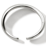 John Hardy Mens Surf Kick Cuff Medium Width Bracelet in Sterling Silver - Top View