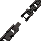 BLACK PYRAMID Link Bracelet for Men in Black Steel - Clasp View