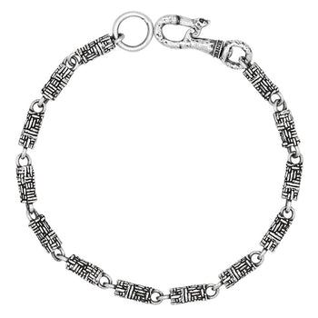 John Varvatos WOVEN LINK Modern Bracelet for Men in Sterling Silver
