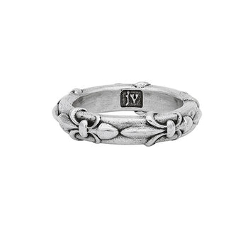 John Varvatos FLEUR-DE-LYS RING for Men in Sterling Silver