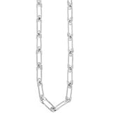 SAFETY PIN CHAIN Sterling Silver Necklace for Men by King Baby - Full View