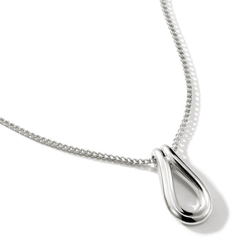 John Hardy Mens Surf Link Medium Pendant Necklace in Sterling Silver