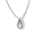 John Hardy Mens Surf Link Medium Pendant Necklace in Sterling Silver - Front View