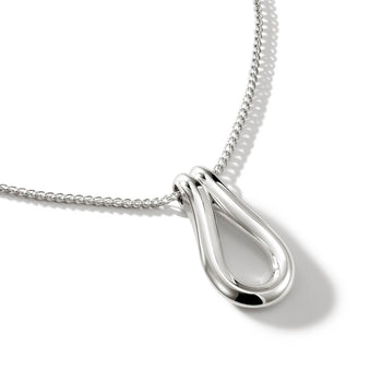 John Hardy Mens Surf Link Large Pendant Necklace in Sterling Silver