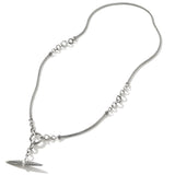 John Hardy Mens Oblong Pendant Necklace in Sterling Silver - Full View