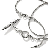 John Hardy Mens Oblong Pendant Necklace in Sterling Silver - Close-up