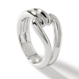 John Hardy Mens Surf Link Band Ring in Sterling Silver - Side View