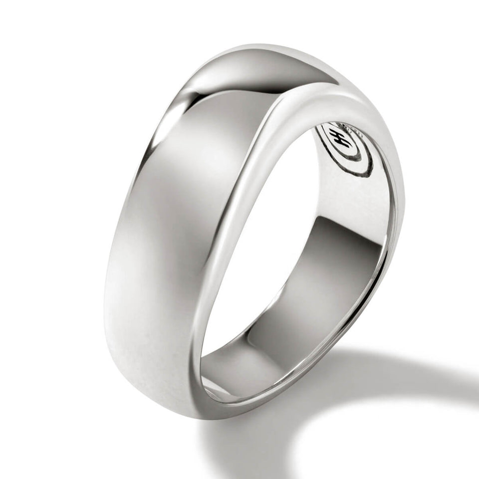 John Hardy Mens Surf Kick Band Ring in Sterling Silver