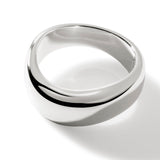 John Hardy Mens Surf Kick Band Ring in Sterling Silver - Front View