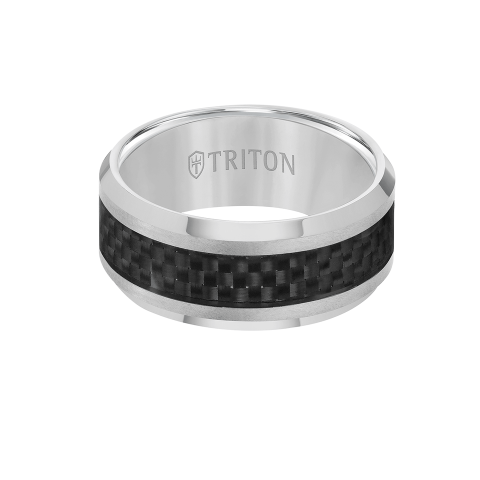 Triton VELOCITY RING Tungsten Carbide and Carbon Fiber Mens Ring