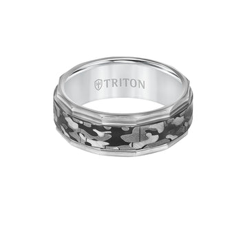 Triton MILITARY RING for Men in Tungsten Carbide with Camouflage