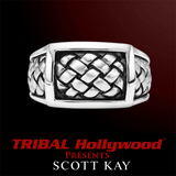 WOVEN SILVER Ring for Men by Scott Kay