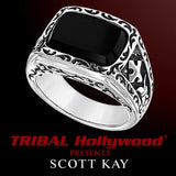 BLACK ONYX STONE Gilbert Ring in Sterling Silver by Scott Kay