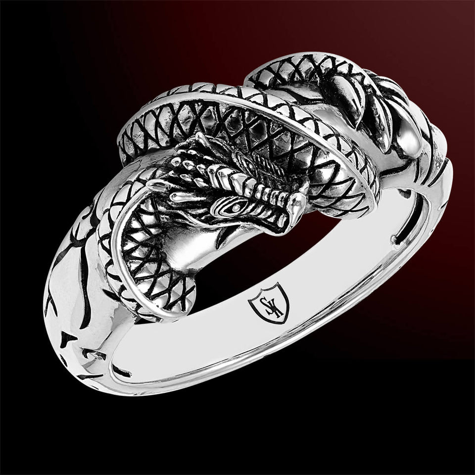 DRAGON RING for Men by Scott Kay in Sterling Silver