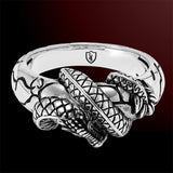 DRAGON RING for Men by Scott Kay in Sterling Silver - Side View