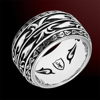 Scott Kay SPARTA Wide Ring for Men in Sterling Silver