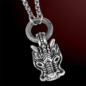 EASTERN DRAGON NECKLACE for Men by Scott Kay in Sterling Silver