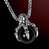 DRAGON CLAW NECKLACE for Men by Scott Kay in Sterling Silver and Black Pearl