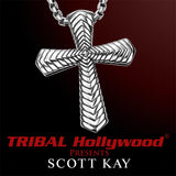 THE CHEVRON CROSS Sterling Silver Pendant and Chain by Scott Kay