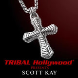 Scott Kay CHEVRON CROSS Sterling Silver Pendant Necklace