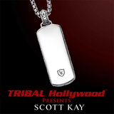 BLACK ONYX DOG TAG Sterling Silver Pendant Chain for Men by Scott Kay