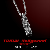 UnKaged CROSS TABLET SILVER Mens Necklace with Onyx by Scott Kay