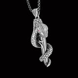 SERPENT BULLET Scott Kay Silver Snake Pendant Necklace for Men