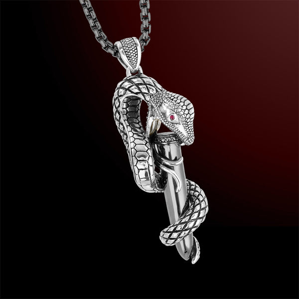 Solid Snake Chain Necklace Sterling Silver 20