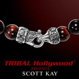 RED TIGERS EYE Scott Kay Bead Bracelet with Sterling Silver
