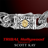 SPARTA LARGE Engraved Sterling Silver Mens Link Bracelet by Scott Kay