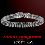 SPIRAL DOBERMAN WEAVE Scott Kay Silver Mens Bracelet