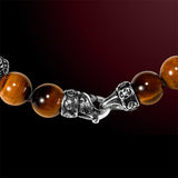 DRAGON CLAW BRACELET for Men by Scott Kay in Sterling Silver and Tiger Eye - Clasp View