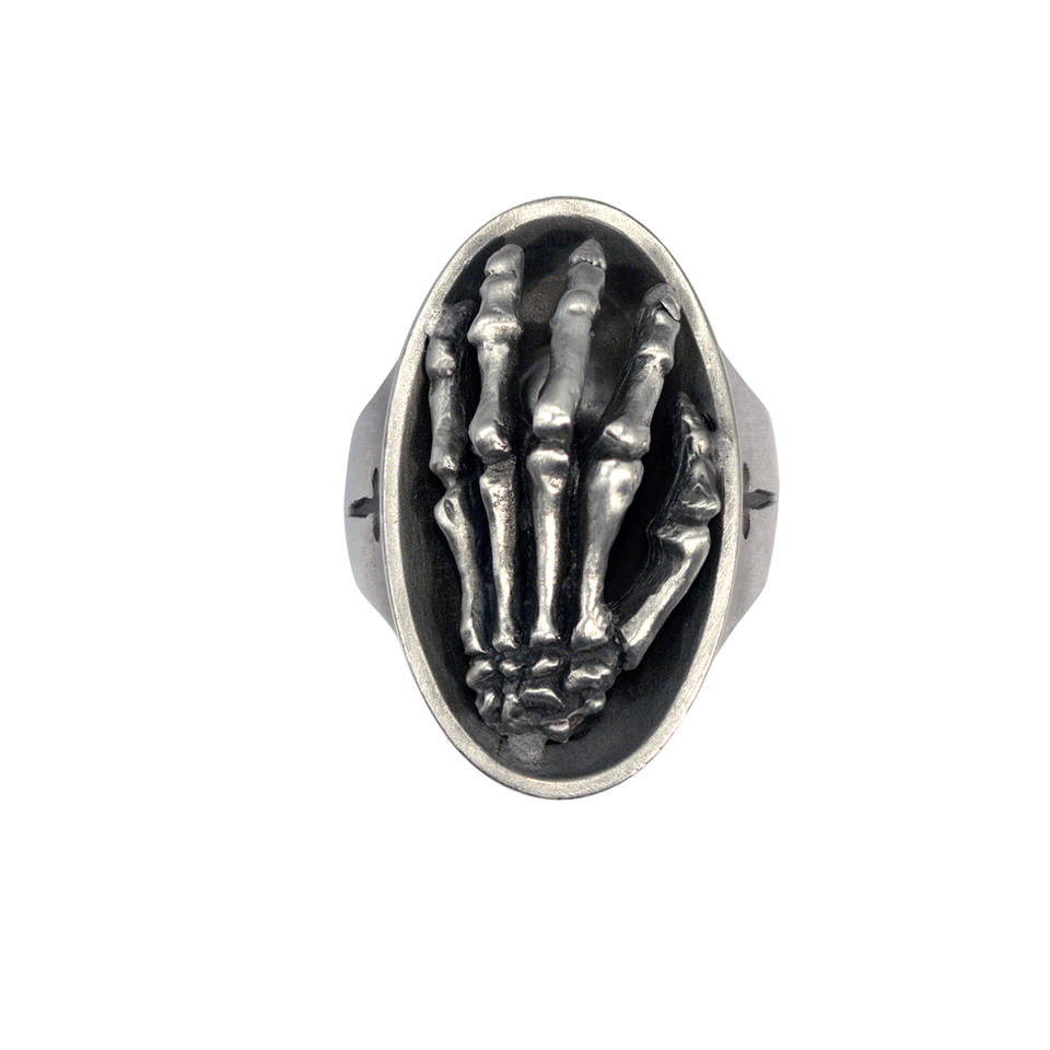 Ihues Personalized Skeleton Hand Bone Five Finger Rings For Women Men  Fashion One Piece Chain Halloween Party Jewelry - Bracelets - AliExpress