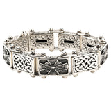Petrichor CELTIC CROSS AND CELTIC KNOT Panel Bracelet by Keith Jack