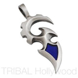 The Sword Power and Protection Mens Necklace Pendant by Bico Blue