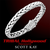 EQUESTRIAN Woven Silver Scott Kay Mens Sterling Bracelet