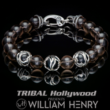 William Henry THE SMOKE Beaded Quartz Bracelet for Men