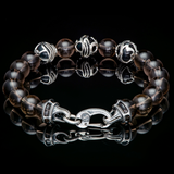William Henry THE SMOKE Beaded Quartz Bracelet for Men