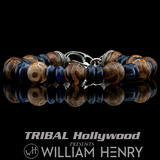 William Henry ENLIGHTENMENT Tibetan Agate Bracelet with Blue Sodalite