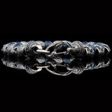 William Henry FELLOWSHIP Silver Skull and Blue Dumortierite Bead Bracelet - Clasp View