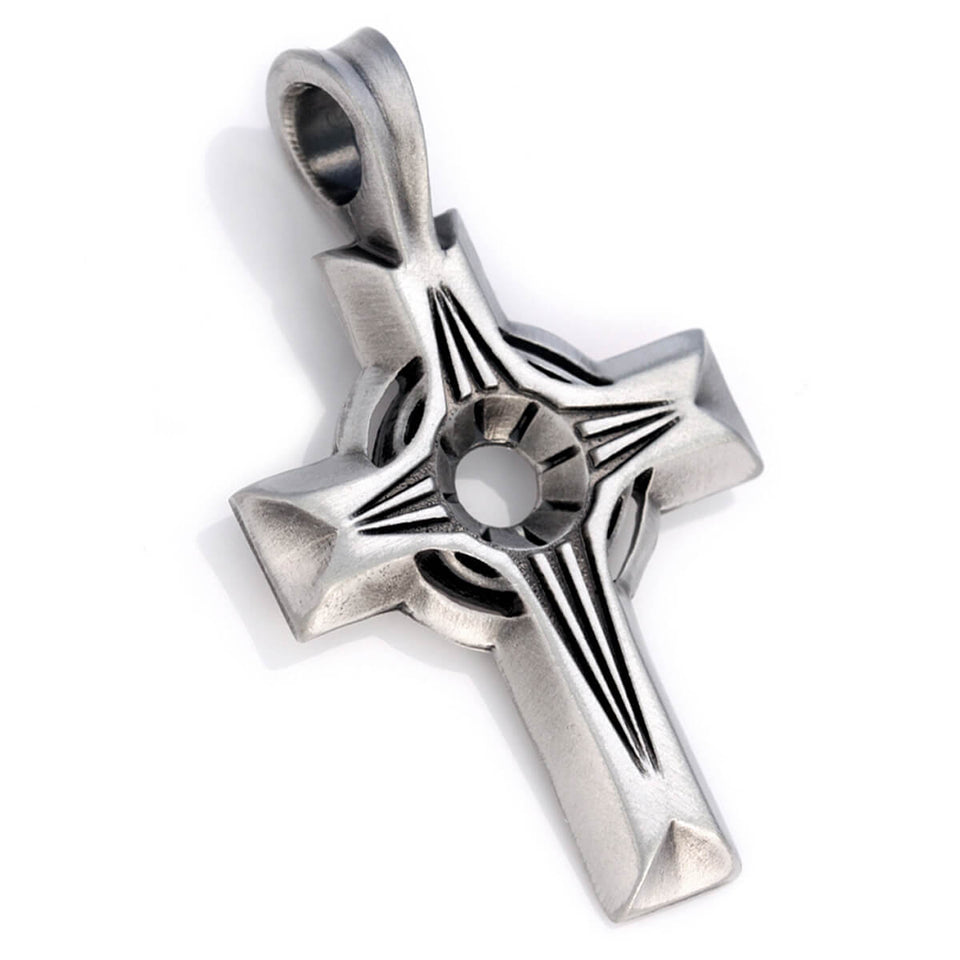 ETHEREAL CROSS Clear Mind Mens Cross Pendant by Bico Australia
