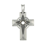 ETHEREAL CROSS Clear Mind Mens Cross Pendant by Bico Australia - Side View