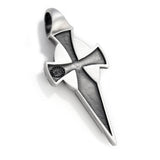 AMIS Faith and Friendship Mens Pointed Cross Pendant by Bico Australia - Back Side