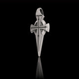 AMIS Faith and Friendship Mens Pointed Cross Pendant by Bico Australia - Side View