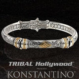 Konstantino PHIDIAS CUFF Silver and Bronze Hinged Bracelet for Men