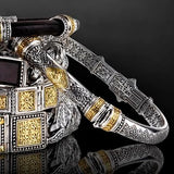 Konstantino PHIDIAS CUFF Silver and Bronze Hinged Bracelet for Men