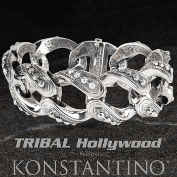Konstantino HEPHAESTUS ARMOR LINK Sterling Silver Bracelet